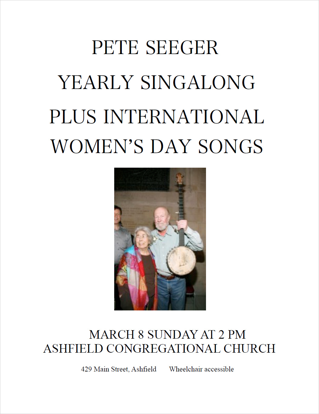 Flyer: Pete Seeger Yearly Singalong